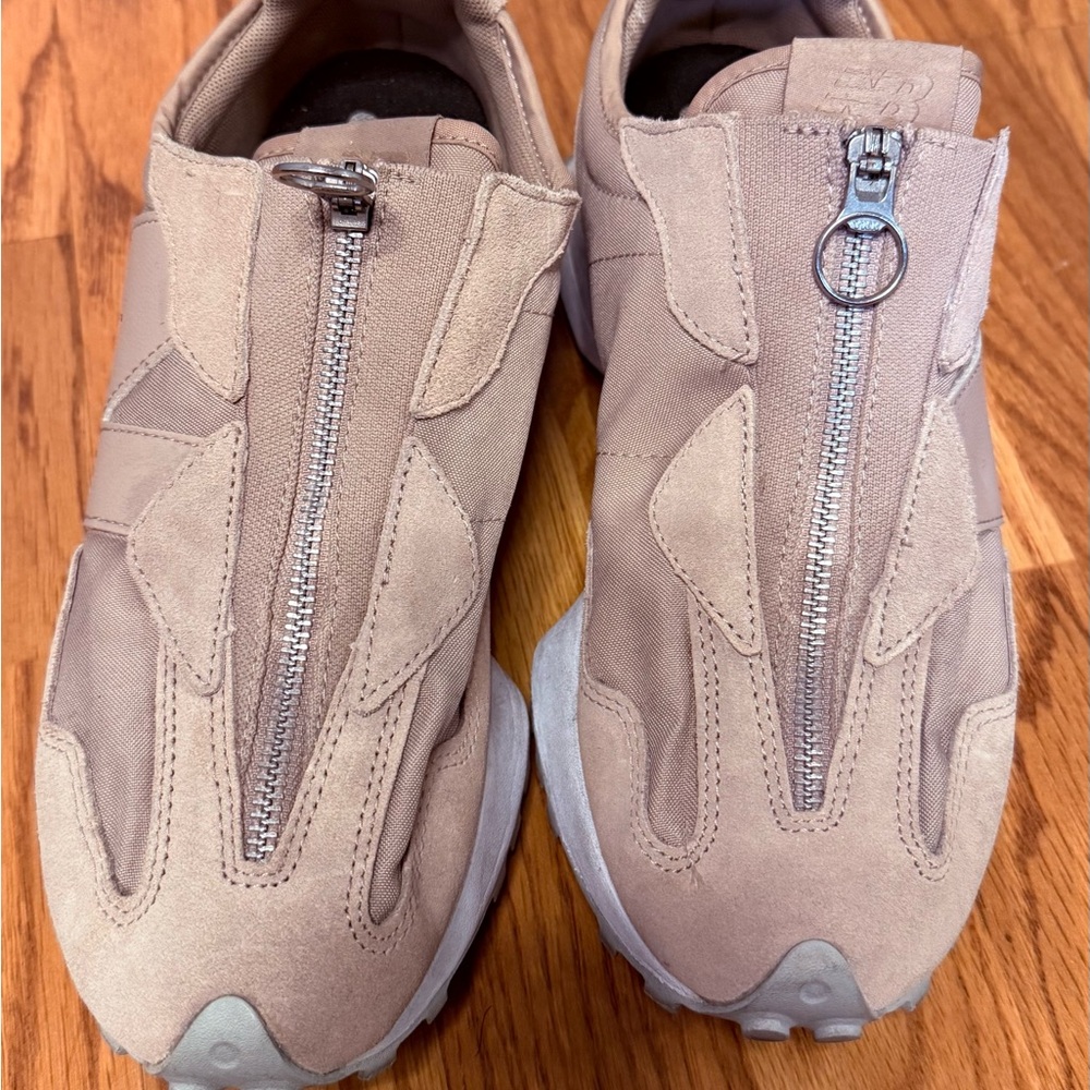 New Balance Beige Zip-Up Sneakers